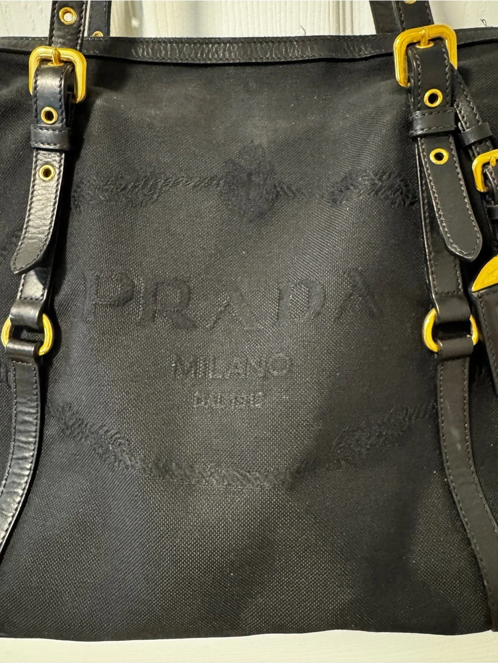 Prada Milano Jacquard Tote - Authentic